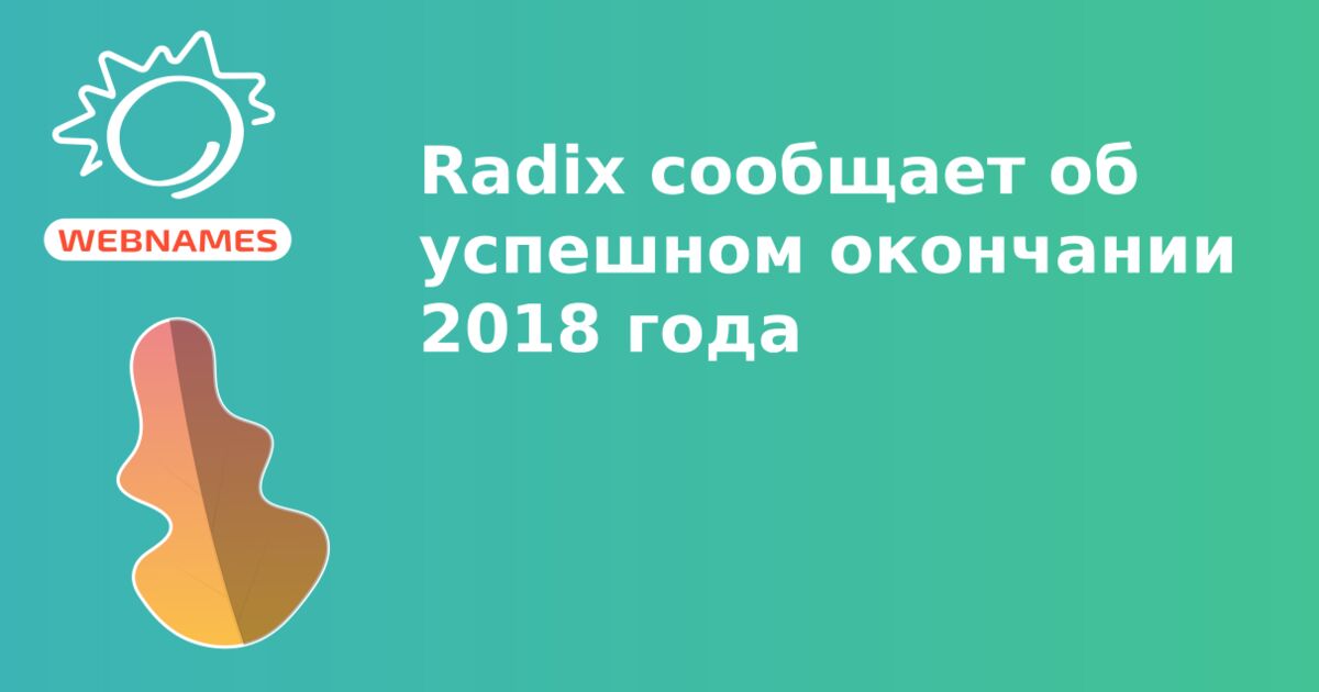 Radix сообщает об успешном  окончании 2018 года